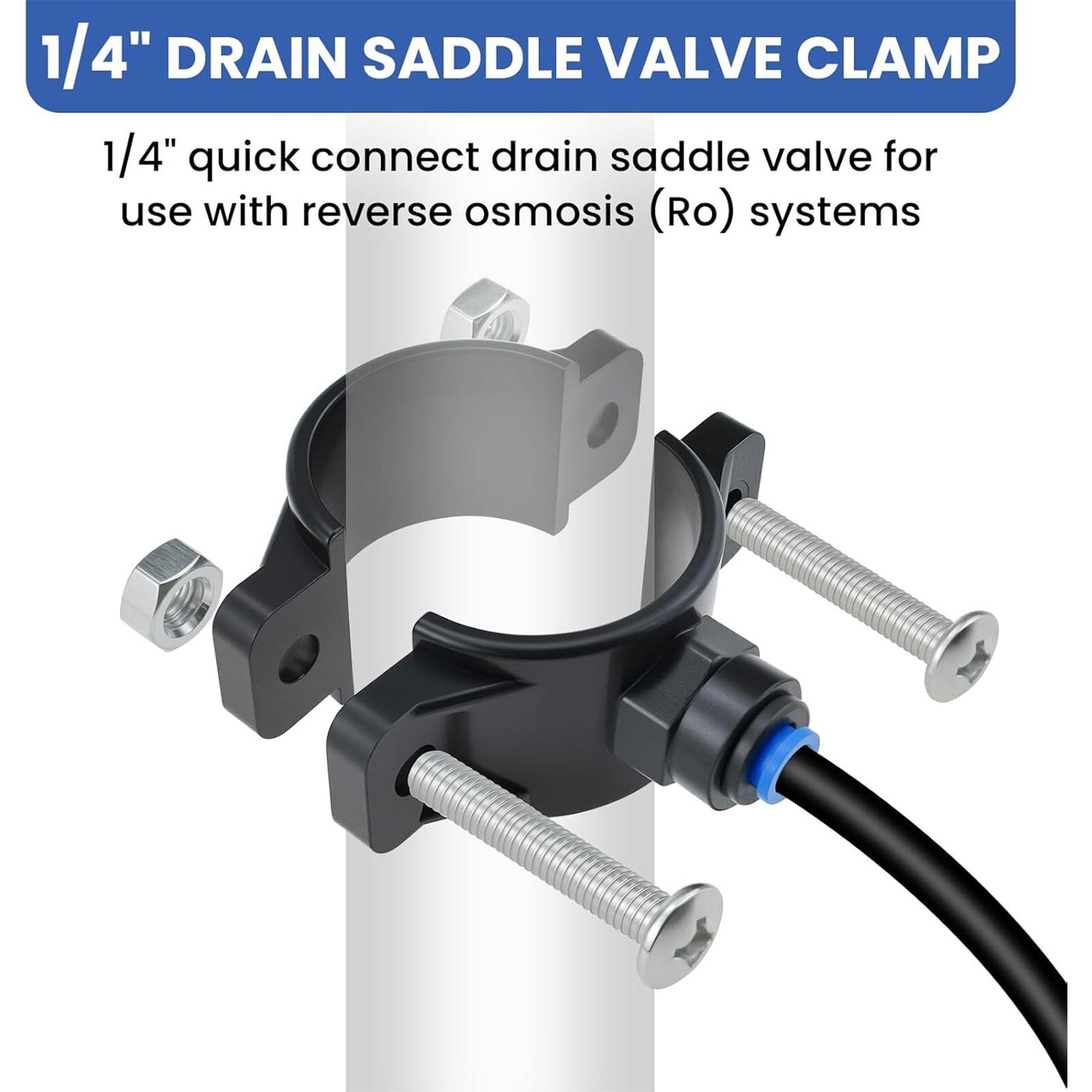 Drain Pipe Clip - 역삼투 시스템의 폐수 배관용 튜브 클램프,