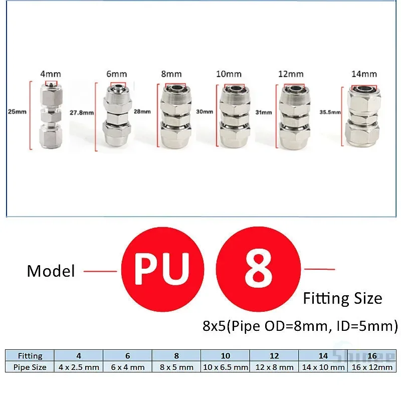구리 도금 니켈 공압 공기 퀵 커넥터 호스 튜브 OD  - Compression Fitting Brass 리뷰 및 가격