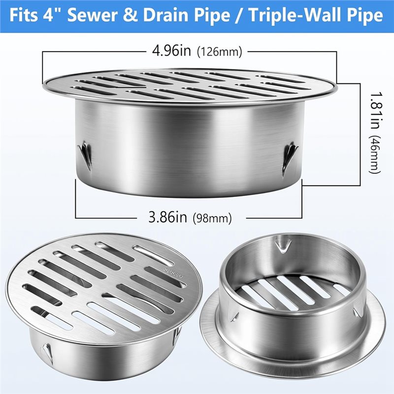 ABZV-중량용 수평 배수관 커버 - 4인치 304 스 - Drain Pipe Clip 리뷰 및 가격