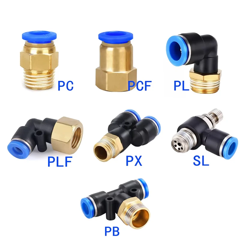 1PCS 공압 퀵 커넥터 PCF PC PL SL PB  - Compression Fitting Brass 리뷰 및 가격